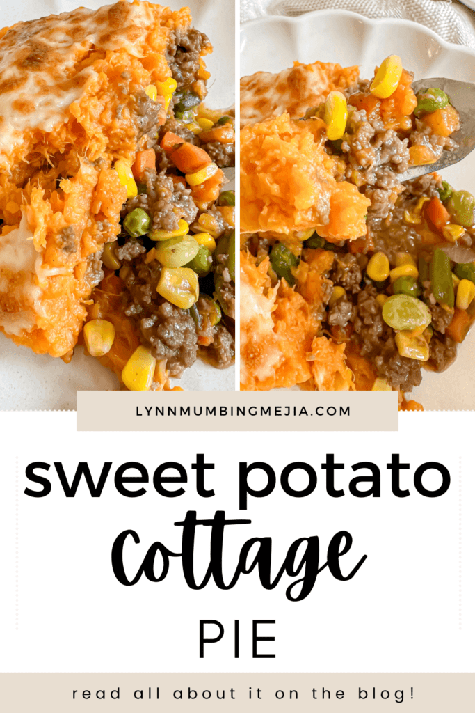 Easy Sweet Potato Cottage Pie - Lynn Mumbing Mejia - Pin 1