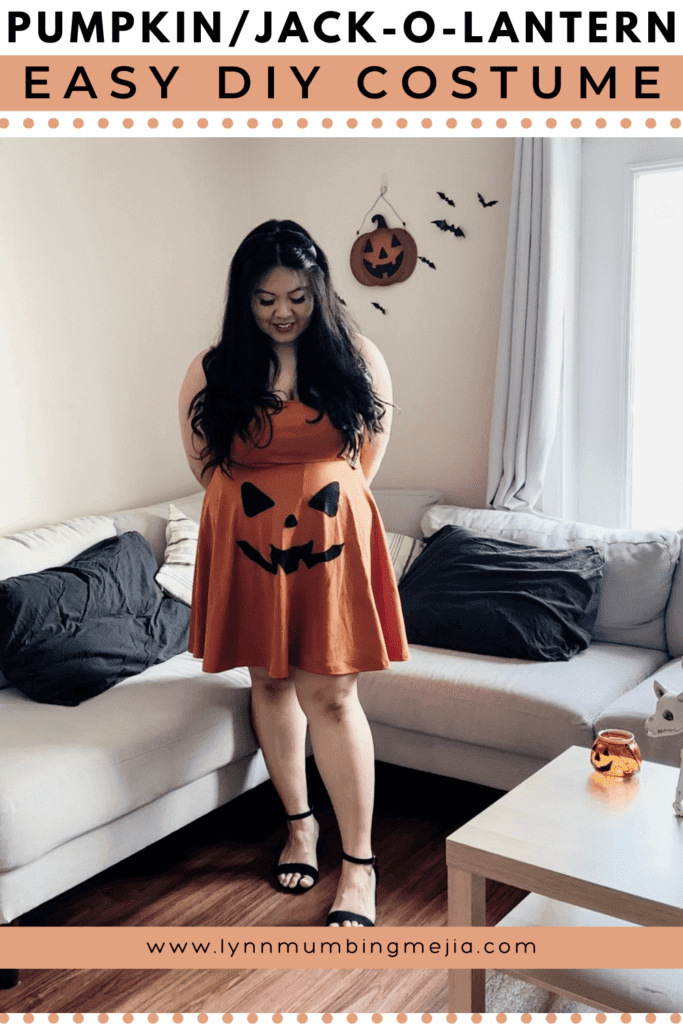 Easy DIY Pumpkin Jack O Lantern Costume - Lynn Mumbing Mejia - Pin 1