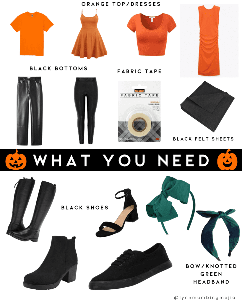 Easy DIY Pumpkin Jack O Lantern Costume - Lynn Mumbing Mejia - What You Need