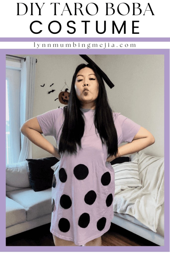 Easy DIY Taro Boba Bubble Tea Costume - Lynn Mumbing Mejia - Pin 1