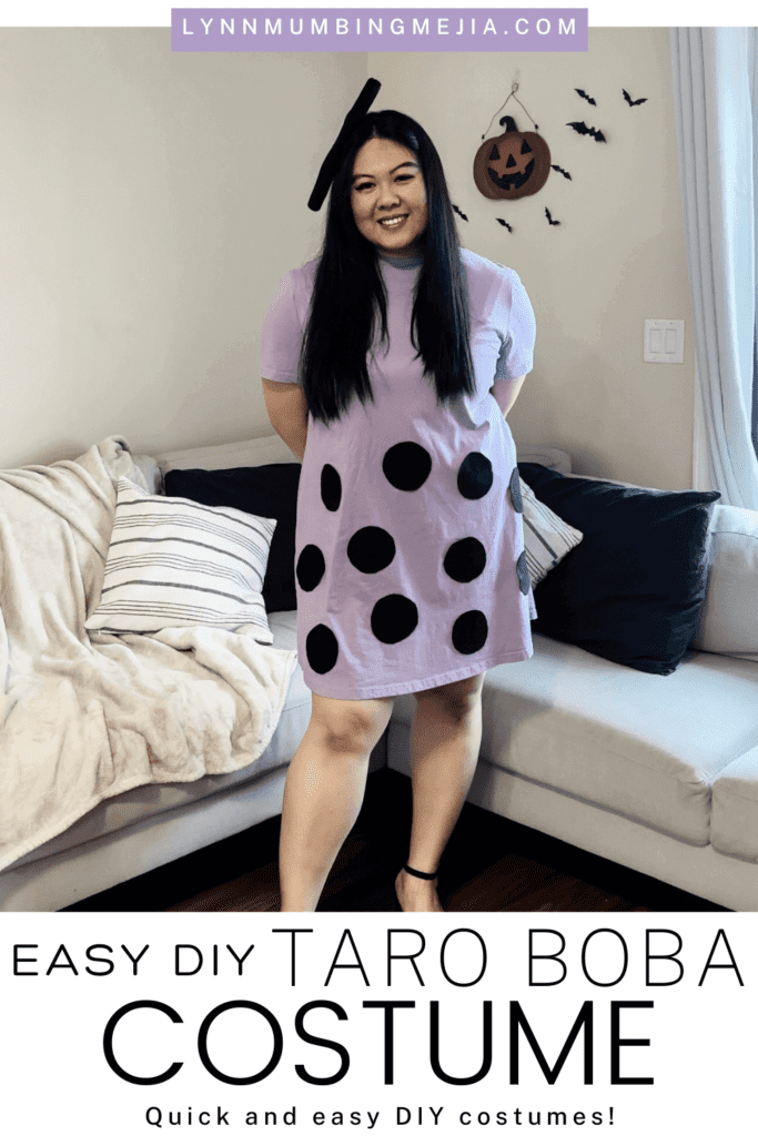 Easy DIY Taro Boba Bubble Tea Costume - Lynn Mumbing Mejia - Pin 2