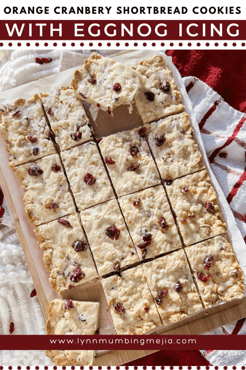 Easy Orange Cranberry Shortbread Cookies With Eggnog Icing | Lynn ...