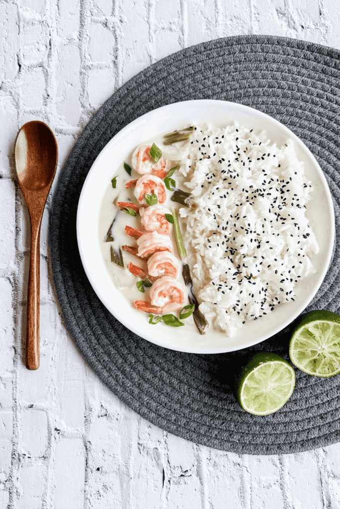 Creamy Coconut Lime Shrimp - Pin 1 - Lynn Mumbing Mejia