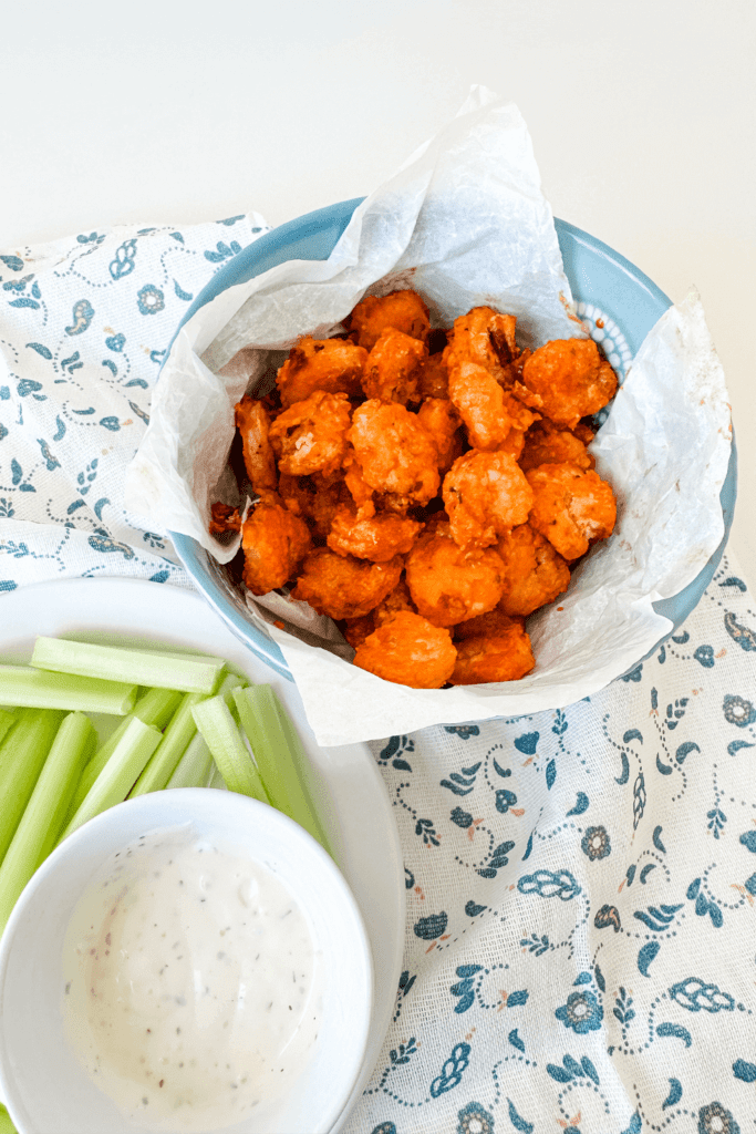 Air Fryer Buffalo Shrimp - Lynn Mumbing Mejia - Pin 1