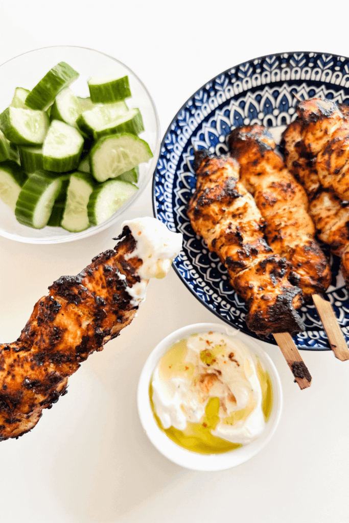 Air Fryer Greek Yogurt Chicken Skewers - Lynn Mumbing Mejia - Pin 2