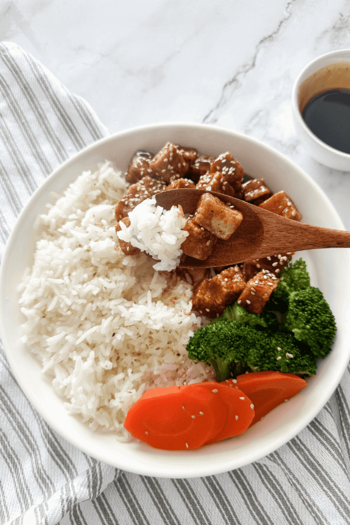 Air Fryer Tofu Teriyaki - Lynn Mumbing Mejia - Pin 2