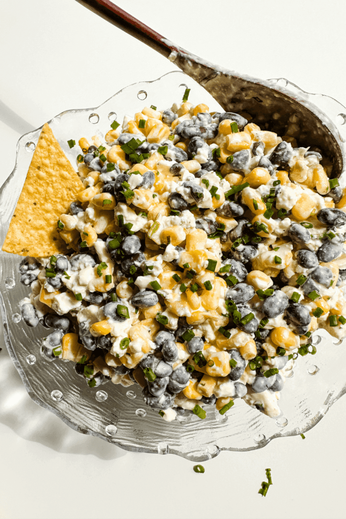 Creamy Corn Black Bean and Feta Dip - Lynn Mumbing  Mejia - Pin 2
