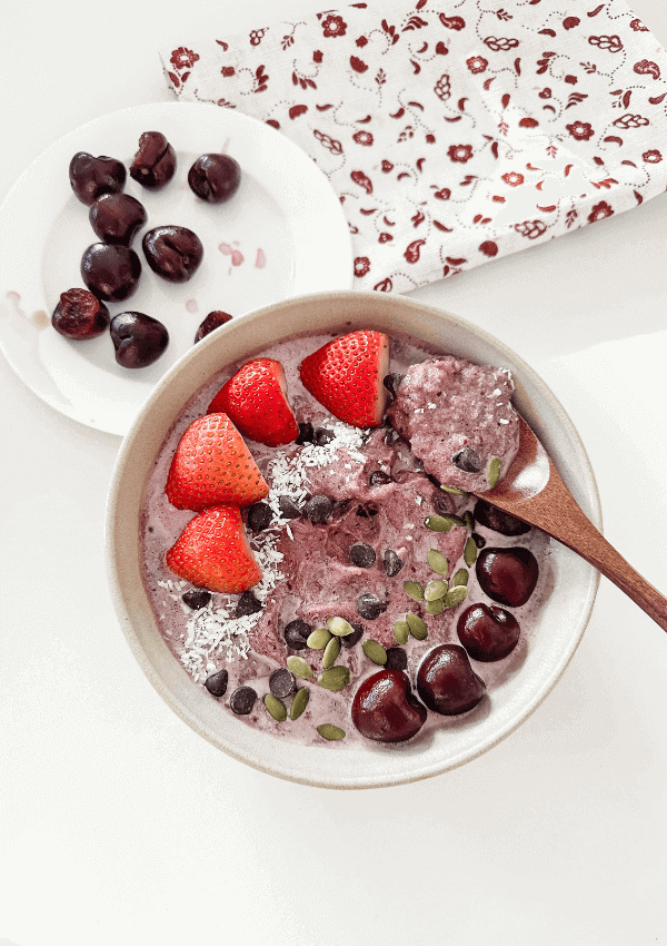 Cherry Chocolate Protein Smoothie