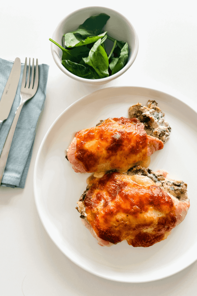 Mushroom Spinach Stuffed Chicken - Featured Blog Pin 1 - Lynn Mumbing Mejia