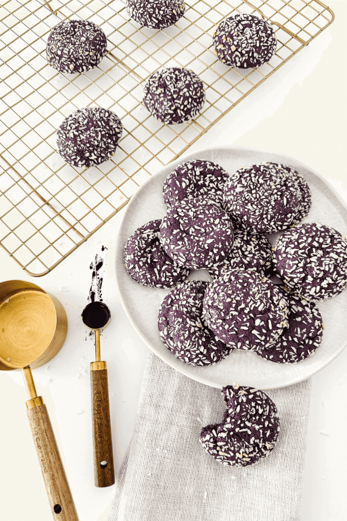 Coconut Ube Cookies - Featured Pin 2 Image - Lynn Mumbing Mejia
