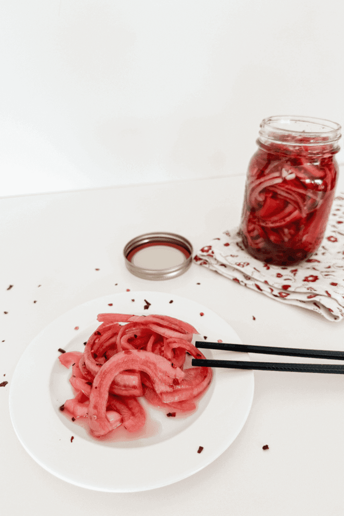 Spicy Pickled Red Onions - Featured Pin 2 Image - Lynn Mumbing Mejia