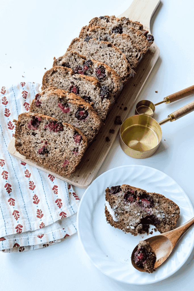 Blackberry Banana bread - Featured Pin 1 Image - Lynn Mumbing Mejia