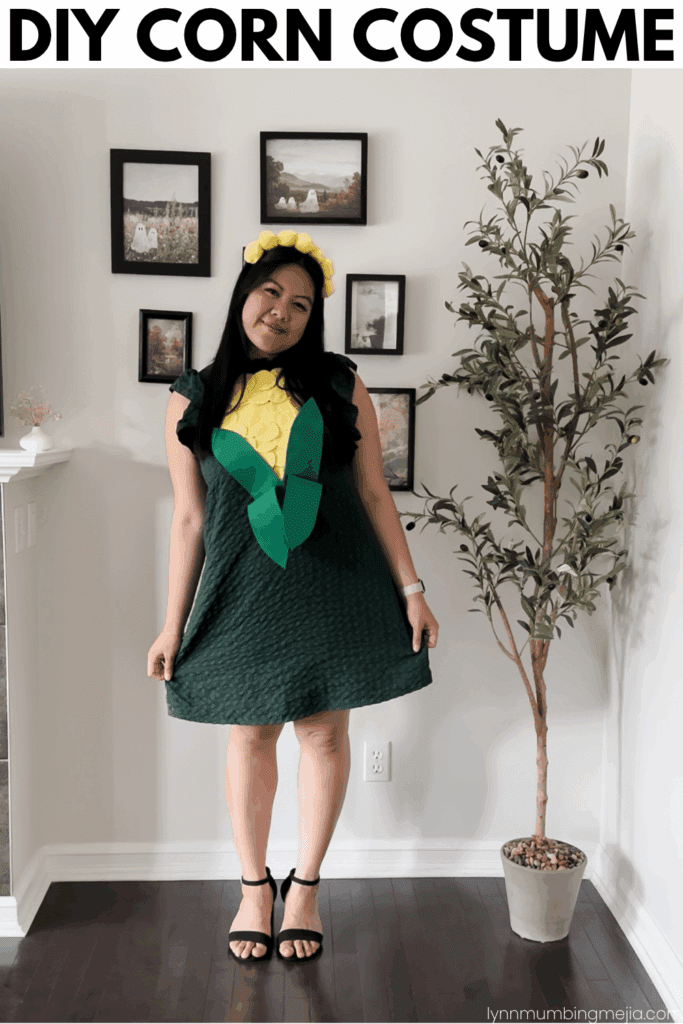 Easy DIY Corn Costume - Featured Blog Pin Image 1 - Lynn Mumbing Mejia
