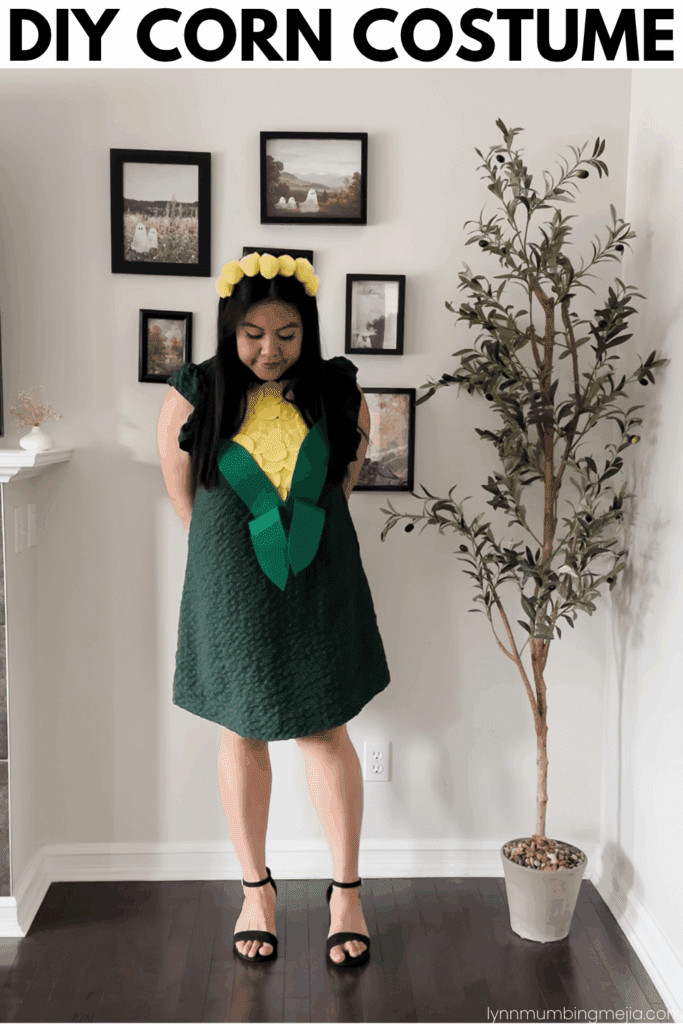 Easy DIY Corn Costume - Featured Blog Pin Image 2 - Lynn Mumbing Mejia