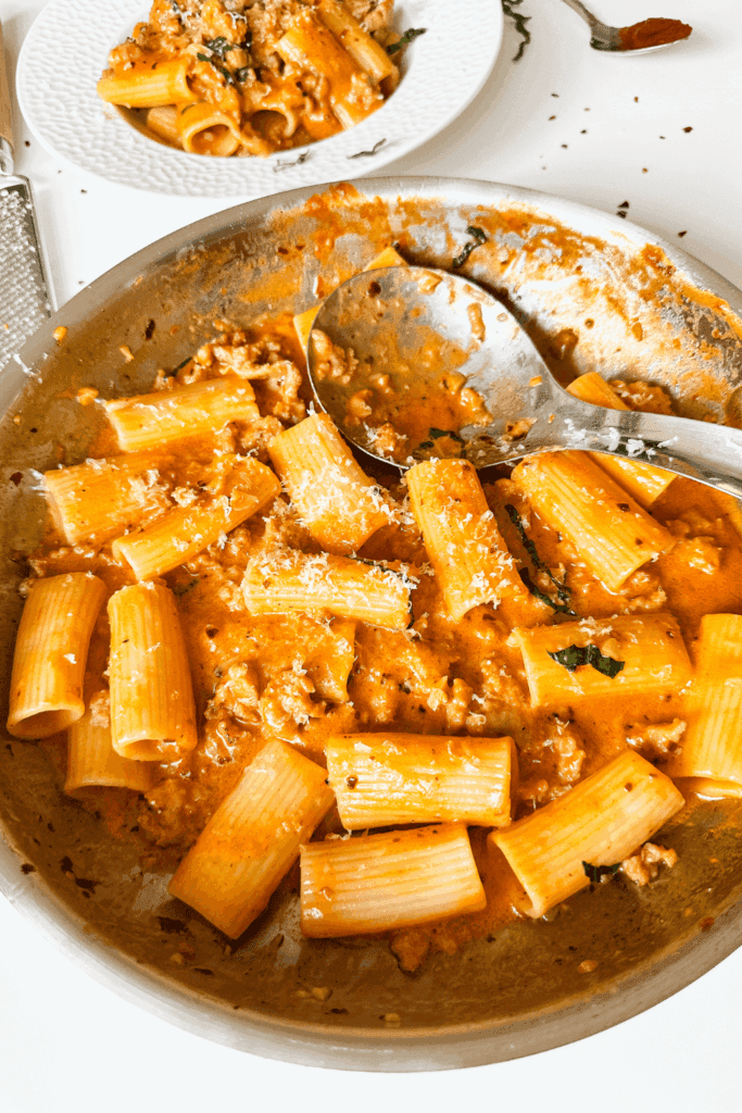 Spicy Creamy Sausage Pasta - Featured Blog Pin 2 Image - Lynn Mumbing Mejia