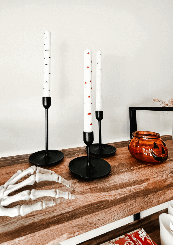 Halloween Painted Candles