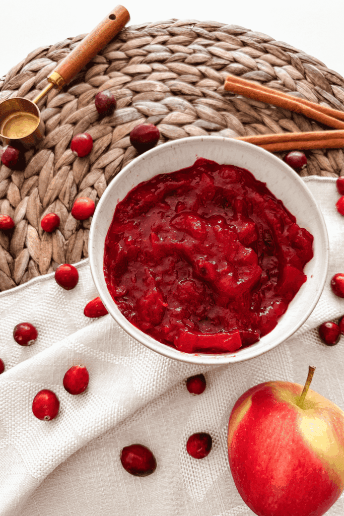 Featured Blog Pin 1 - Cranberry Apple Cinnamon Sauce - Lynn Mumbing Mejia