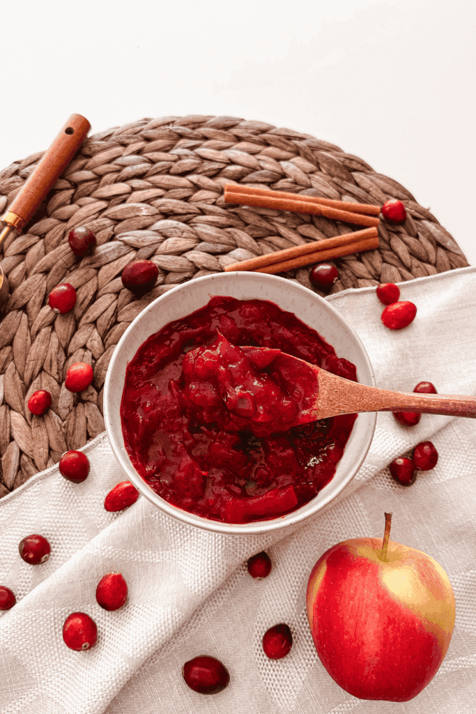 Featured Blog Pin 2 - Cranberry Apple Cinnamon Sauce - Lynn Mumbing Mejia