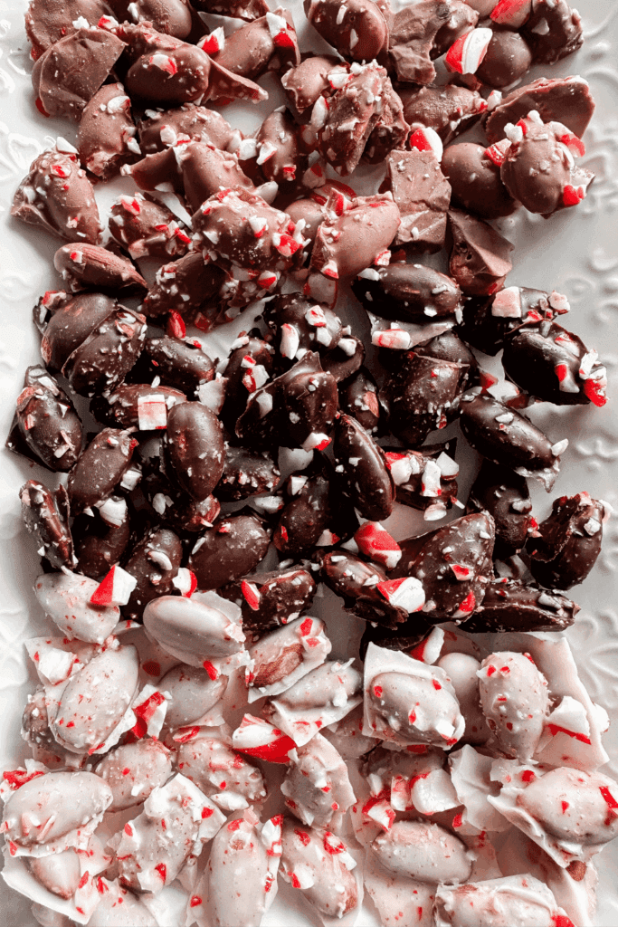 Candy Cane Chocolate Almonds - Lynn Mumbing Mejia - Featured Pin Image 2