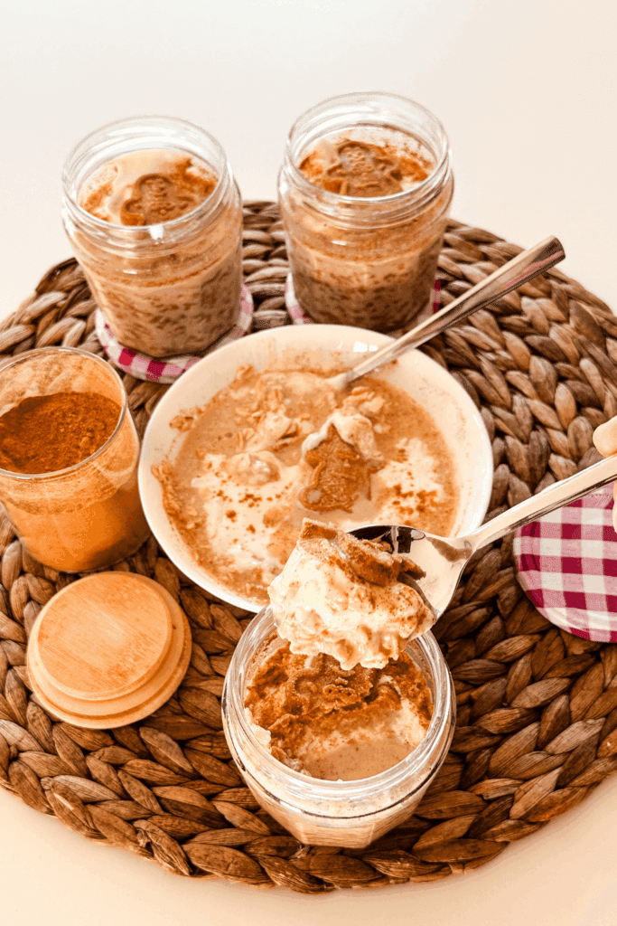 Gingerbread Overnight Oats - Featured Blog Image Pin 1 - Lynn Mumbing Mejia