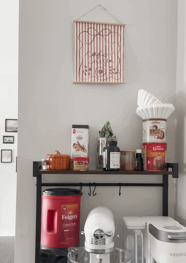 DIY Watercolor Home Cafe Sign