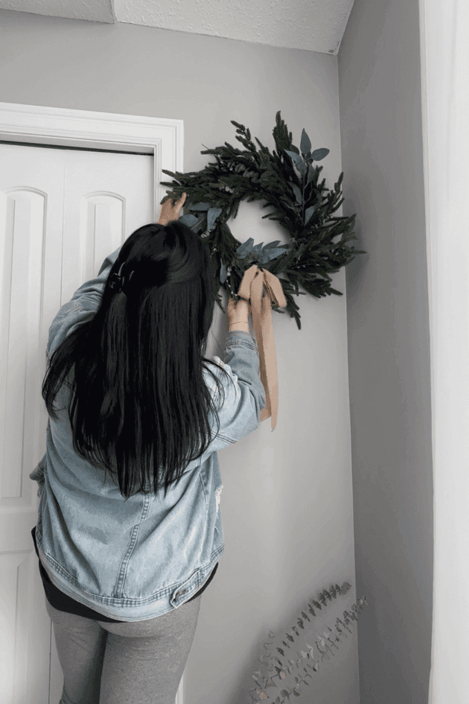 DIY All Year Round Front Door Wreath - Featured Pin 1 Image - Lynn Mumbing Mejia