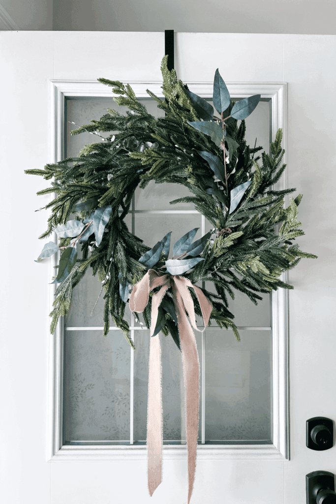 DIY All Year Round Front Door Wreath - Featured Pin 2 Image - Lynn Mumbing Mejia