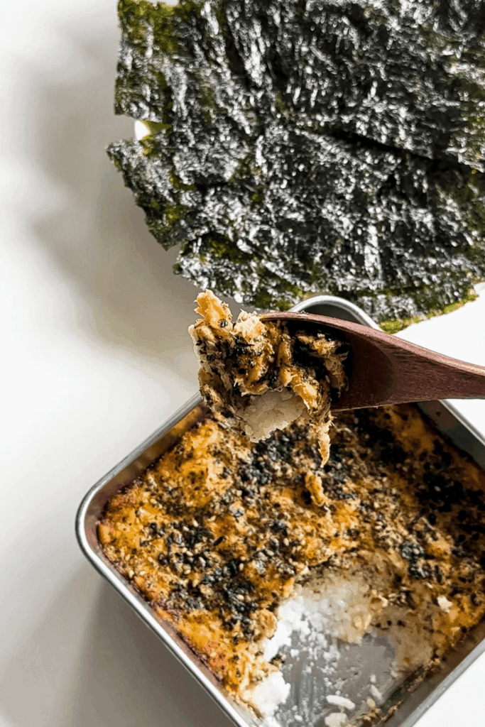 Spicy Canned Tuna Sushi Bake - Lynn Mumbing Mejia - Featured Pin Image 1