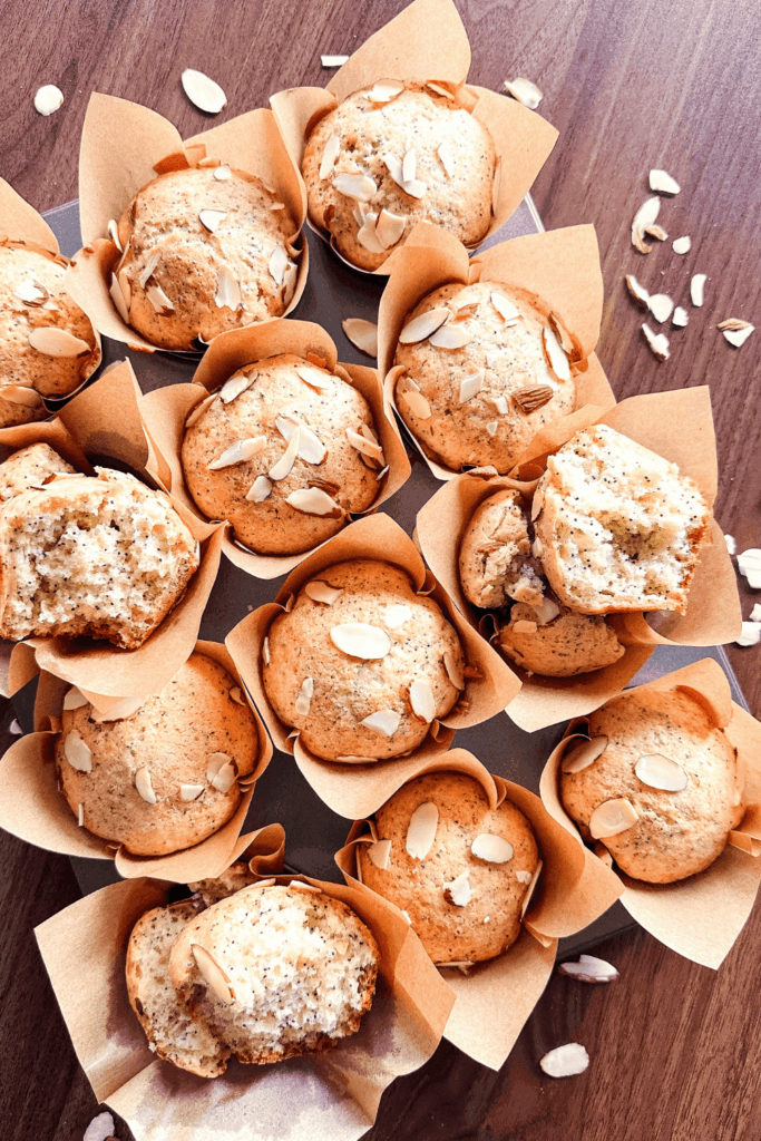 Poppyseed Almond Muffins - Featured Pin Image 1 - Lynn Mumbing Mejia