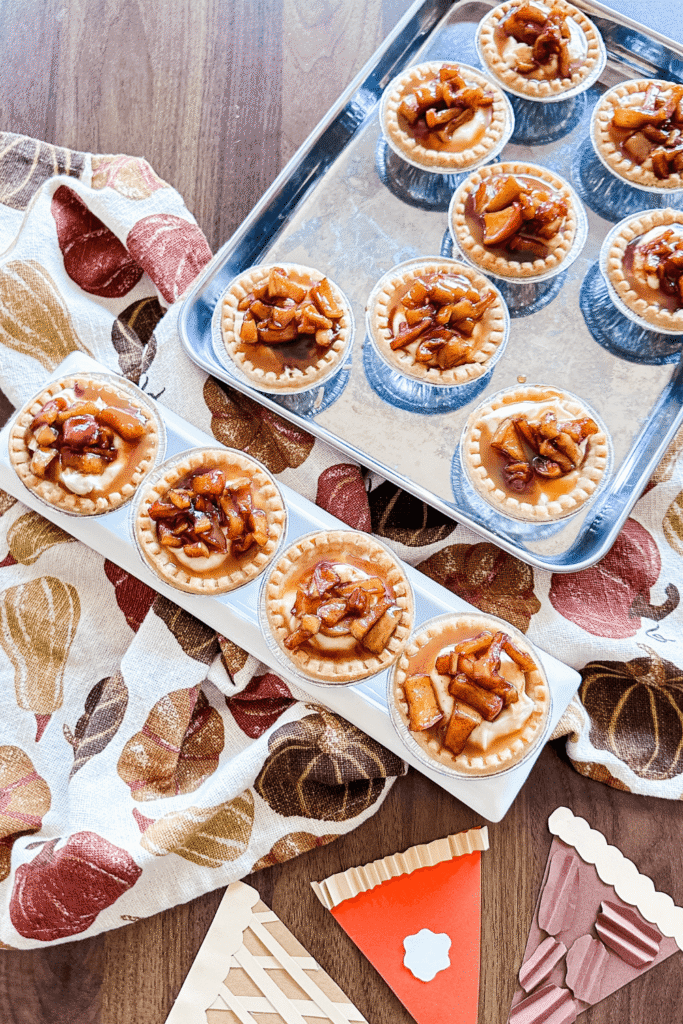 Caramel Apple Cheesecake Tarts - Lynn Mumbing Mejia - Featured Pin Image 1