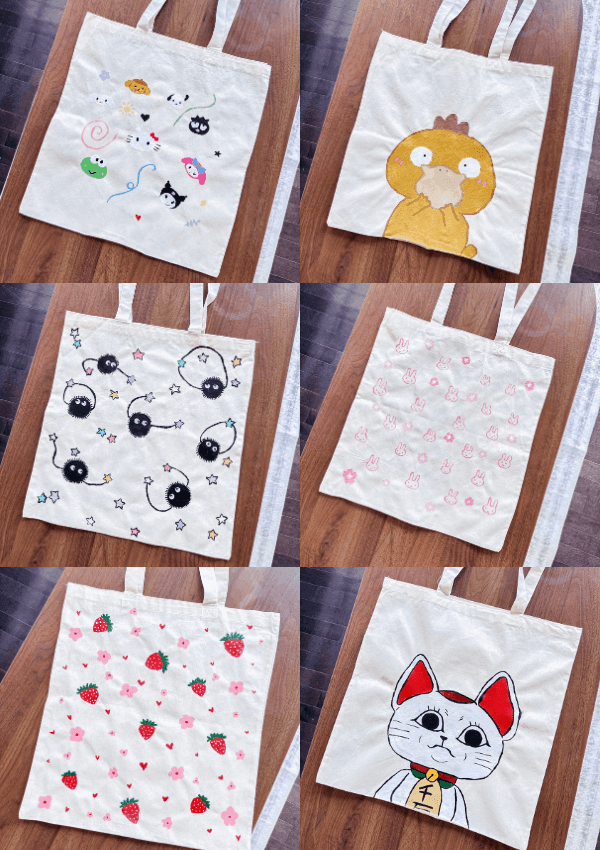 DIY Painted Tote Bags - In Post Blog Image - Lynn Mumbing Mejia
