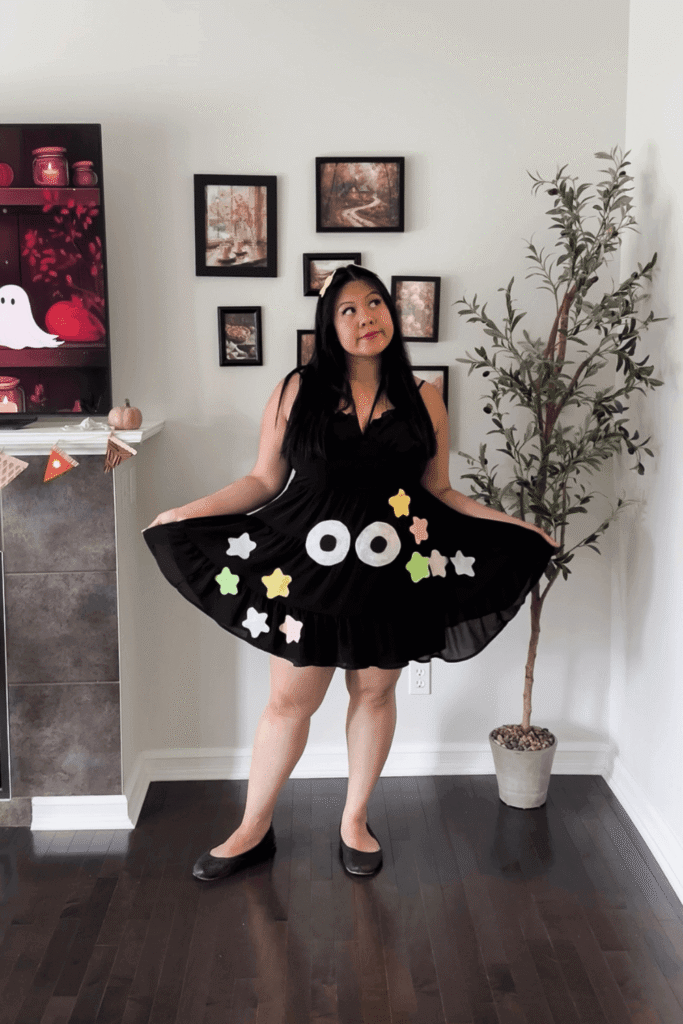 DIY Soot Sprite Costume - Featured Pin 1 Image - Lynn Mumbing Mejia