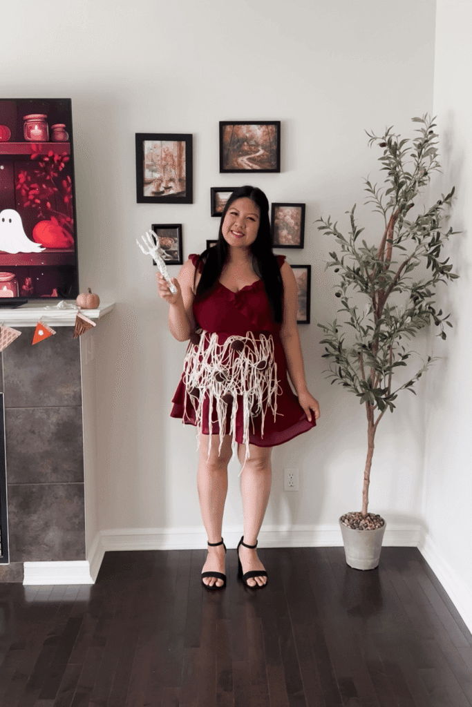 DIY Spaghetti And Meatballs Costume - Featured Pin 1 Image - Lynn Mumbing Mejia